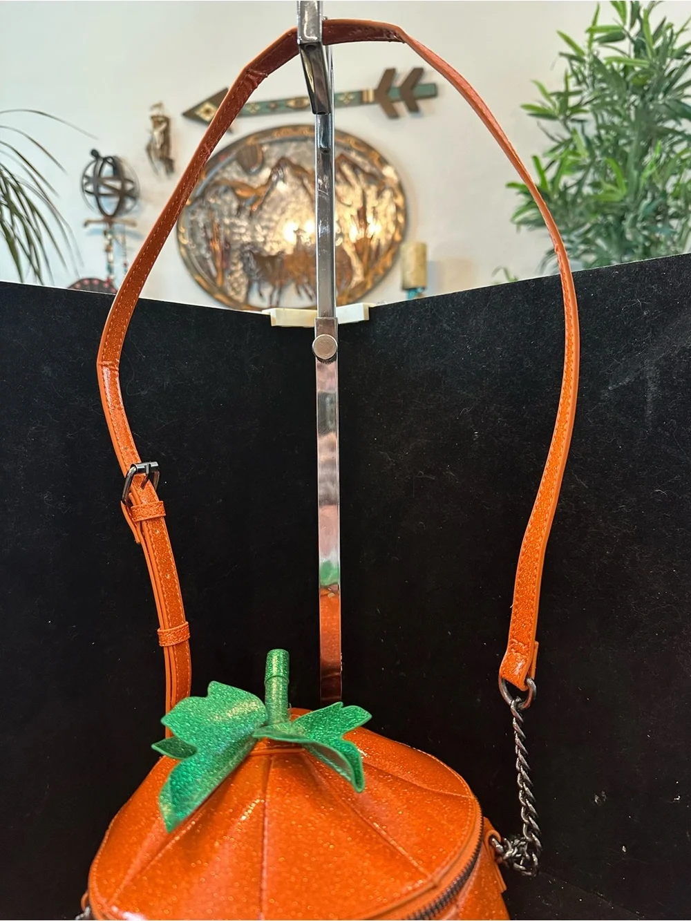 Fine by Me #335 Pumpkin Crossbody Bag - Orange Jack-O'-Lantern